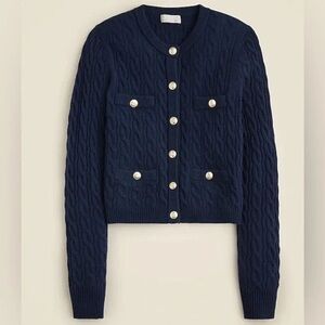J.crew cashmere cable-knit cardigan